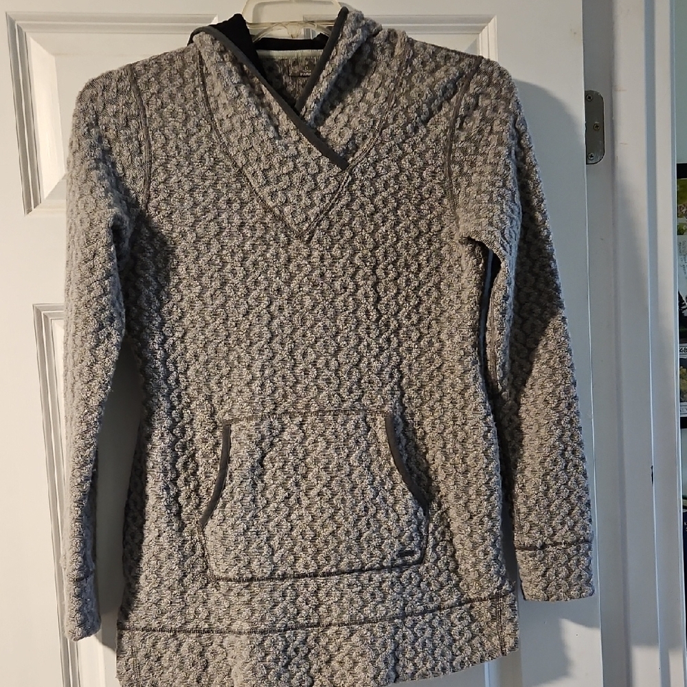 Prana Gray Textured Women's Sweater